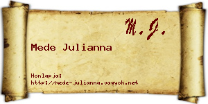 Mede Julianna névjegykártya